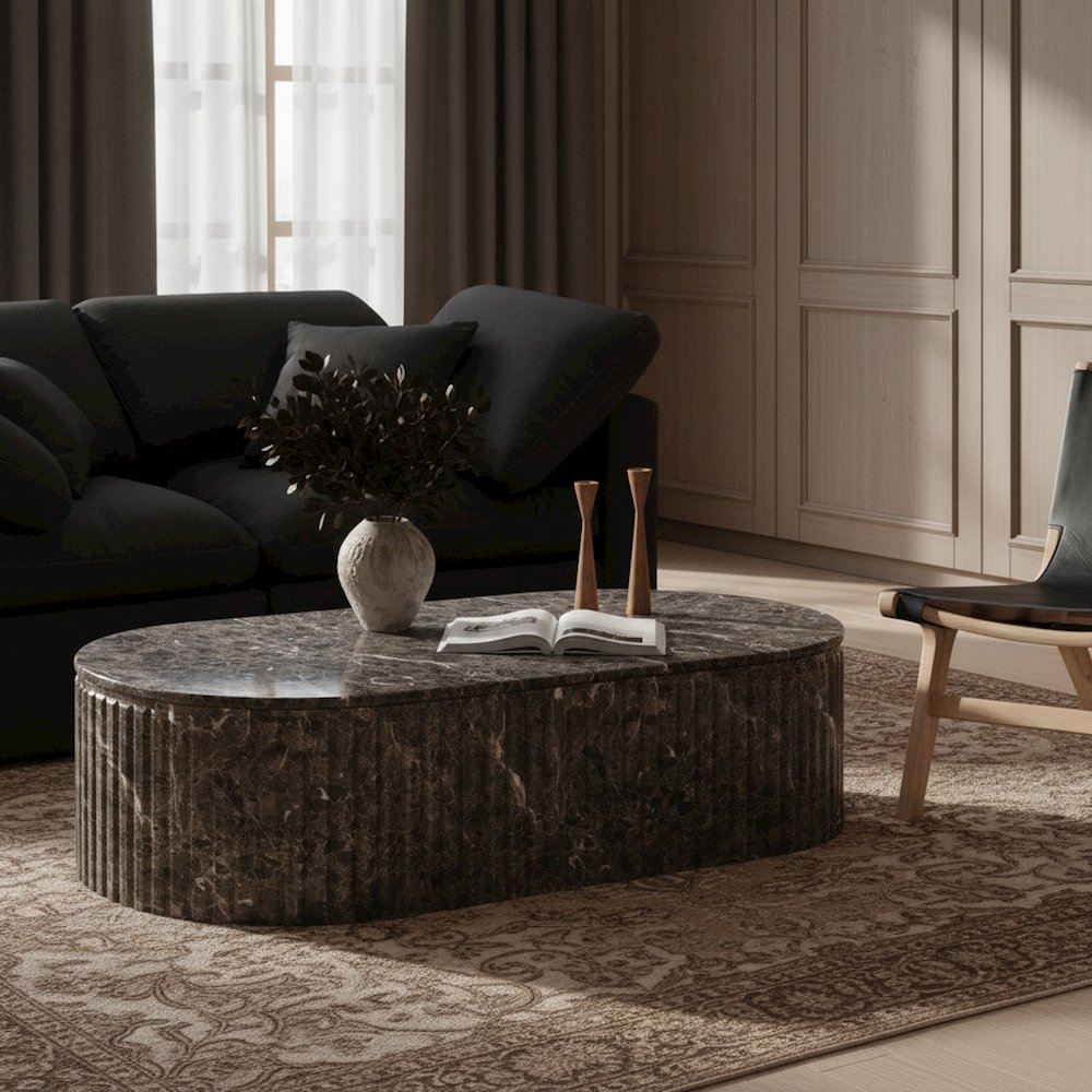 Catania Brown Concrete Indoor/Outdoor Coffee Table