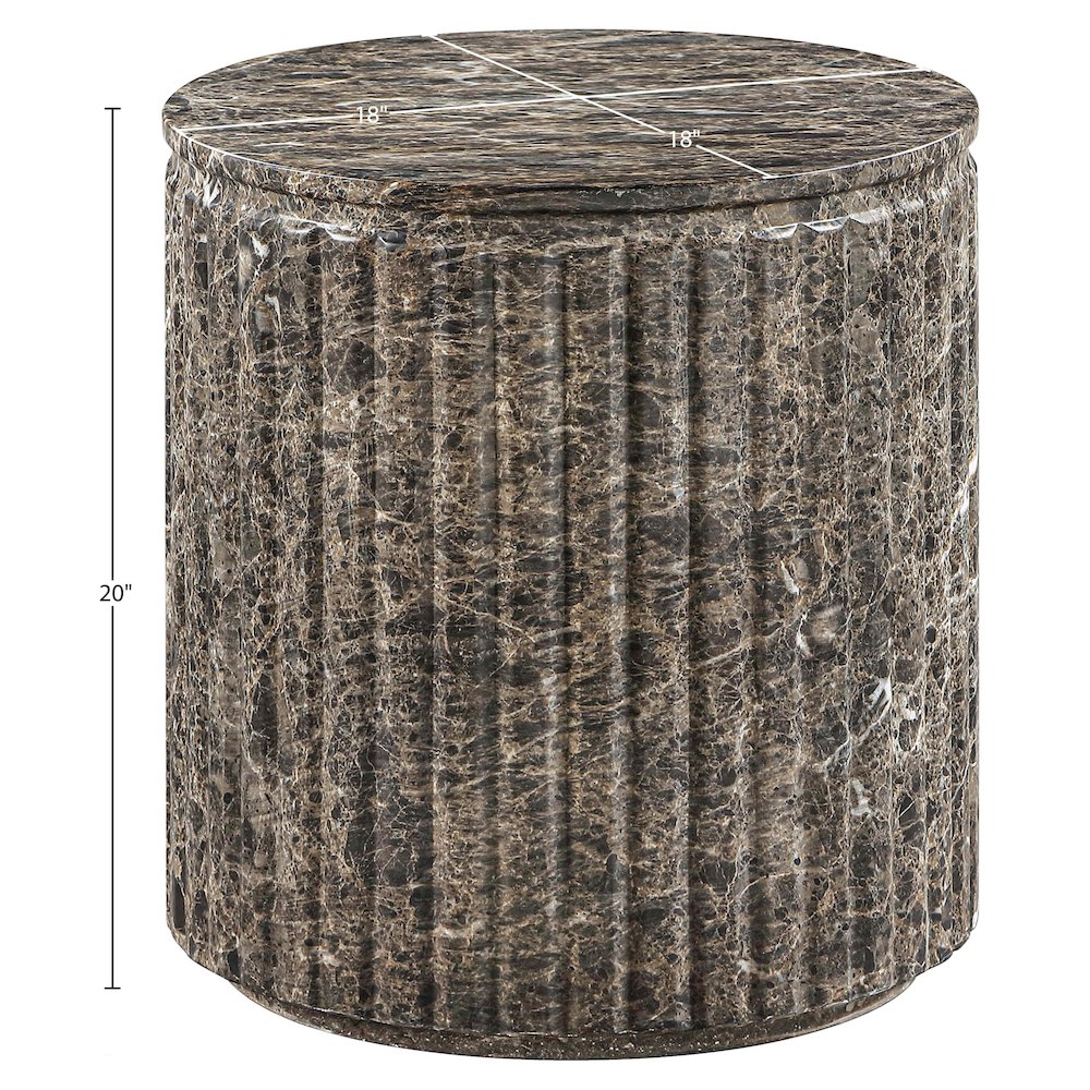 Catania Brown Concrete Indoor/Outdoor End Table