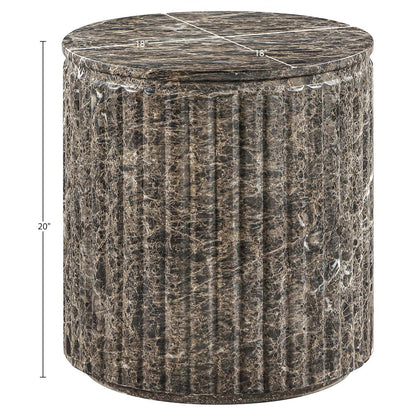 Catania Brown Concrete Indoor/Outdoor End Table