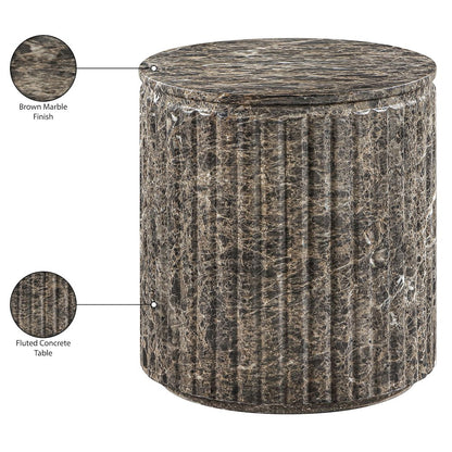 Catania Brown Concrete Indoor/Outdoor End Table