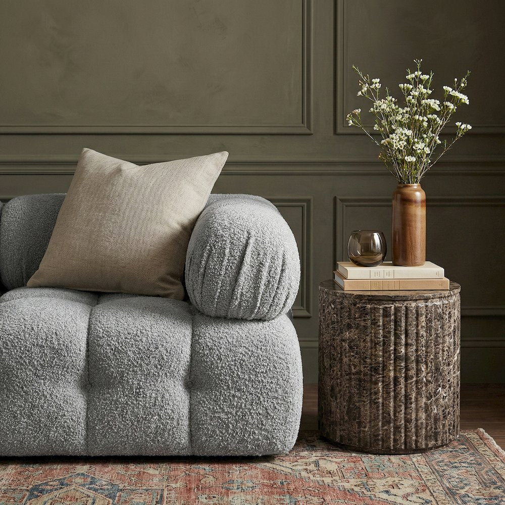 Catania Brown Concrete Indoor/Outdoor End Table