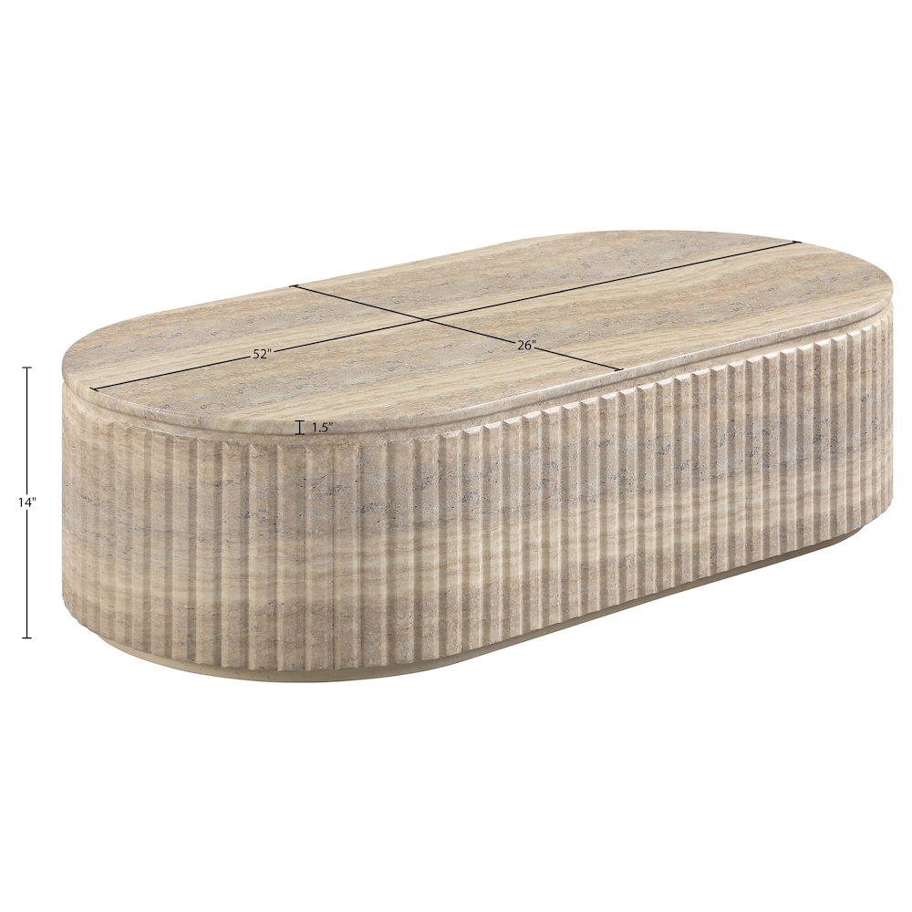 Catania Travertine Concrete Indoor/Outdoor Coffee Table