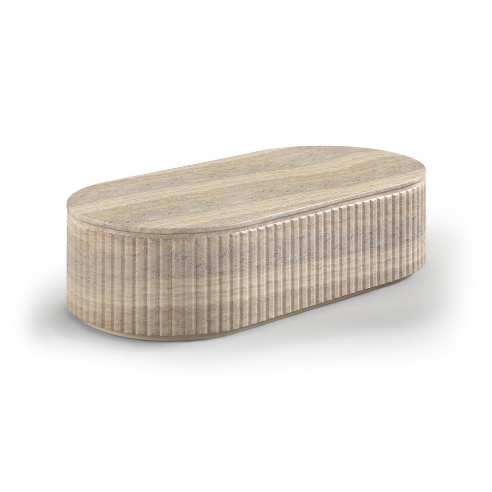Catania Travertine Concrete Indoor/Outdoor Coffee Table