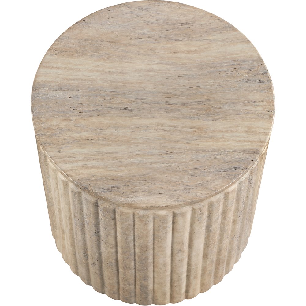 Catania Travertine Concrete Indoor/Outdoor End Table