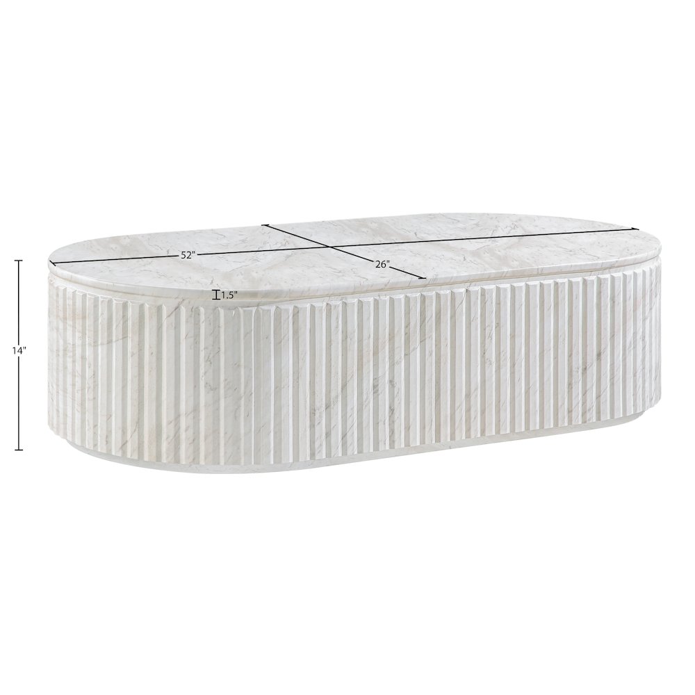 Catania White Concrete Indoor/Outdoor Coffee Table