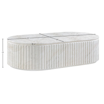 Catania White Concrete Indoor/Outdoor Coffee Table