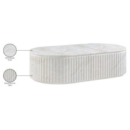Catania White Concrete Indoor/Outdoor Coffee Table