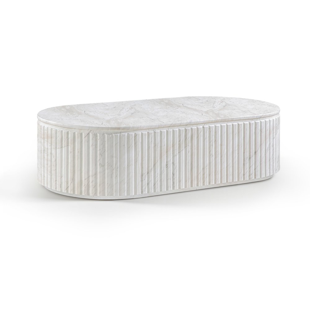 Catania White Concrete Indoor/Outdoor Coffee Table