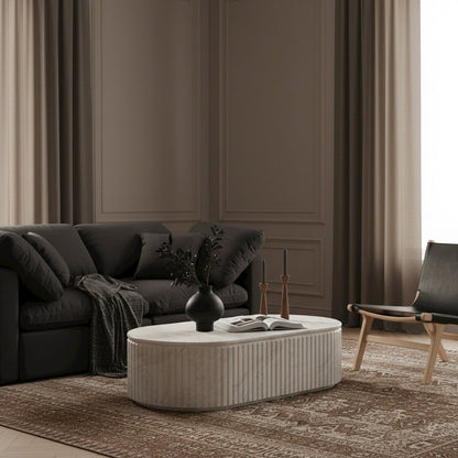 Catania White Concrete Indoor/Outdoor Coffee Table