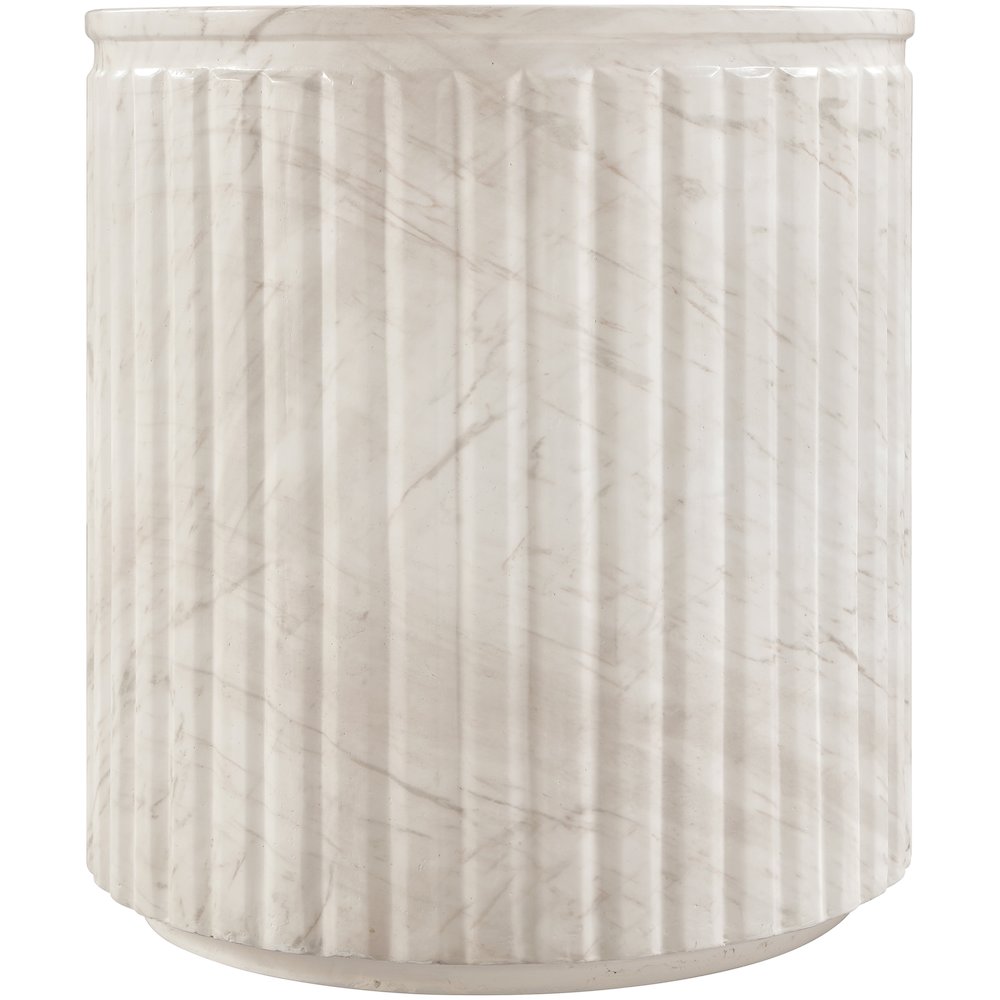 Catania White Concrete Indoor/Outdoor End Table