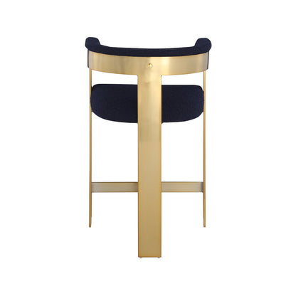Romeo Navy Boucle Fabric Counter Stool, Set of 2
