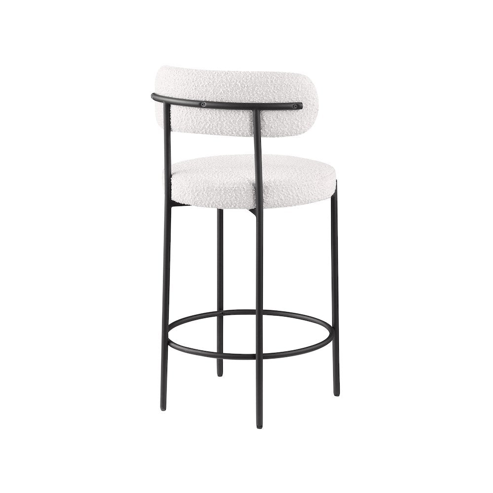Beacon Cream Boucle Fabric Stool, Set of 2