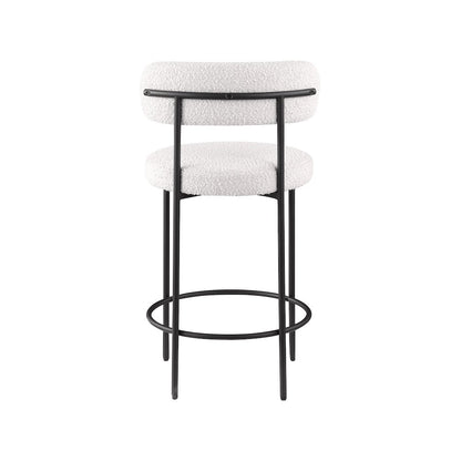 Beacon Cream Boucle Fabric Stool, Set of 2