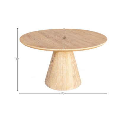 Linette White Oak Dining Table