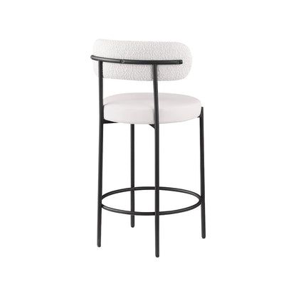 Beacon Cream Vegan Leather Seat Stool, Set of 2