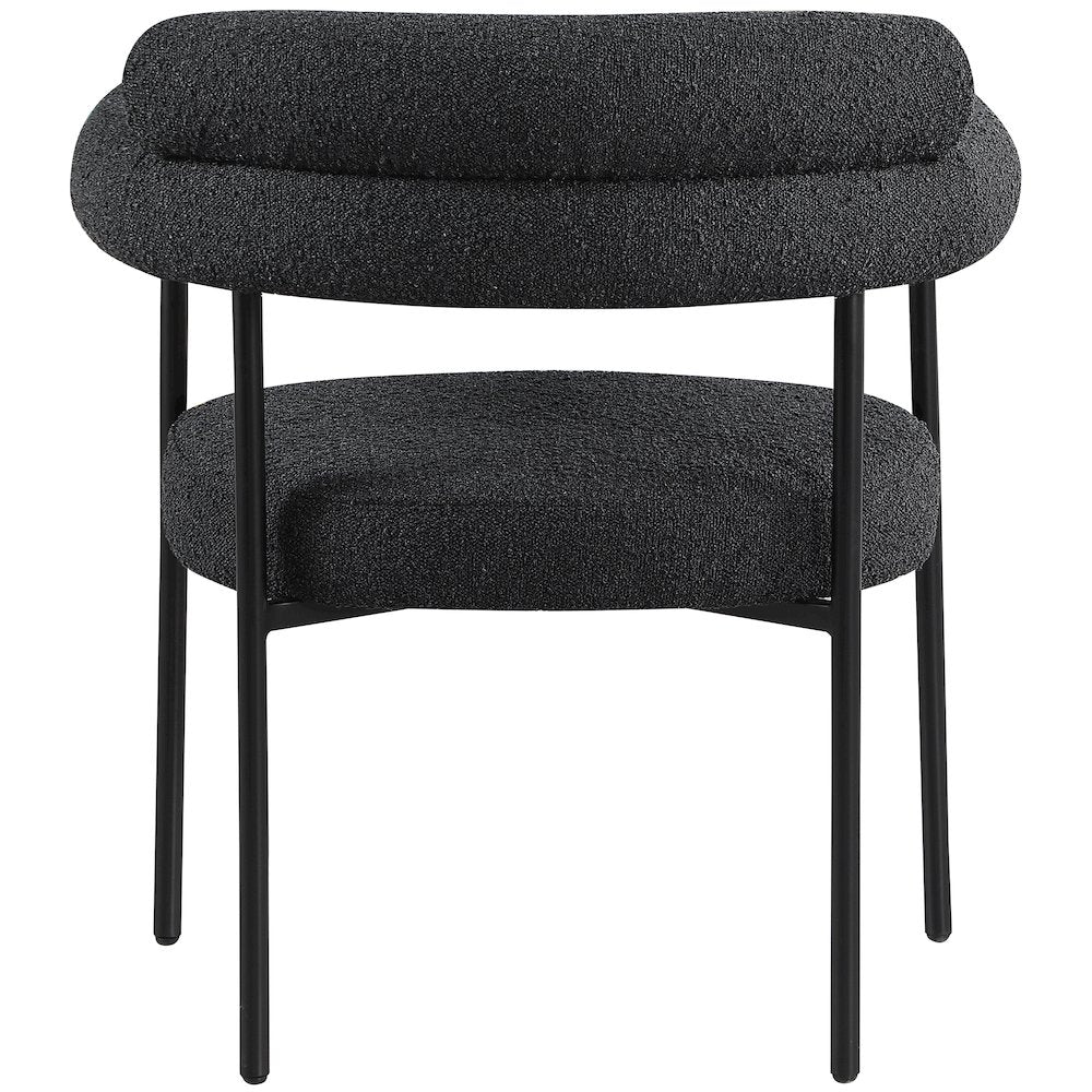 Blake Black Boucle Fabric Dining Chair, Set of 2