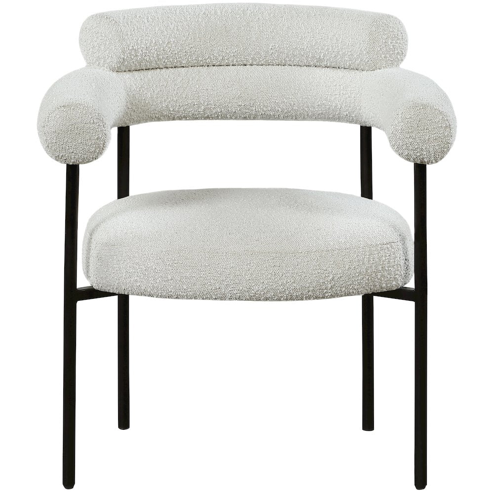 Blake Cream Boucle Fabric Dining Chair, Set of 2