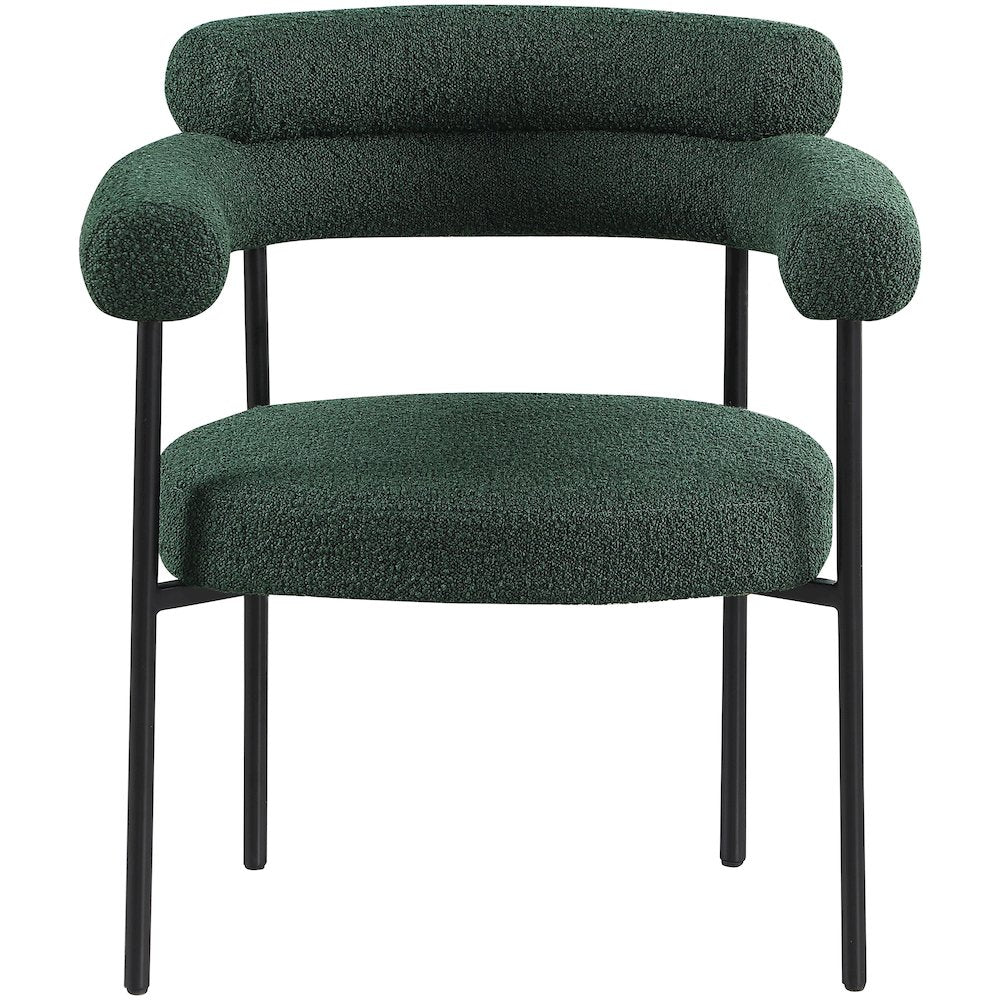Blake Green Boucle Fabric Dining Chair, Set of 2