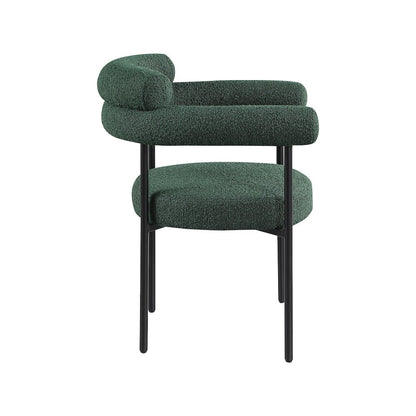 Blake Green Boucle Fabric Dining Chair, Set of 2
