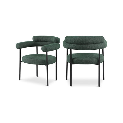 Blake Green Boucle Fabric Dining Chair, Set of 2