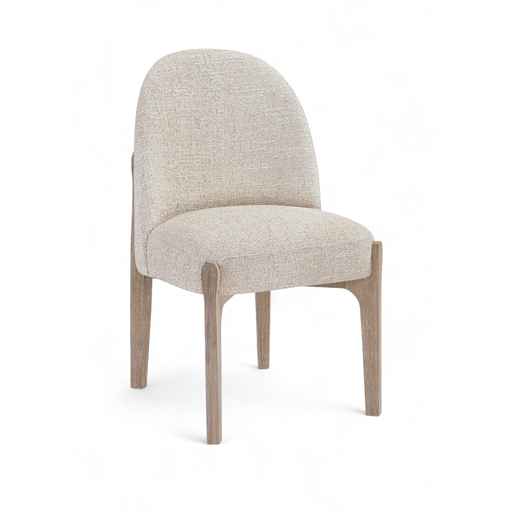 Torino Beige Fabric Upholstered Dining Chair, Set of 2