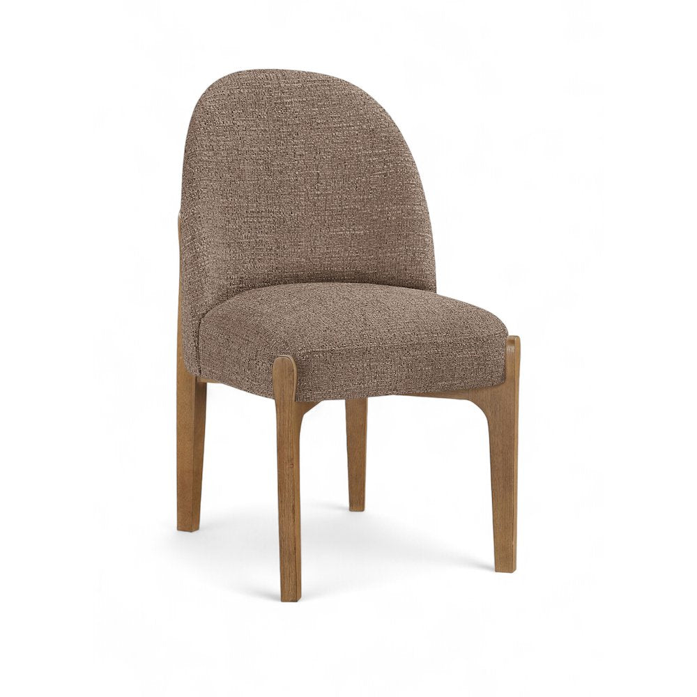 Torino Brown Fabric Upholstered Dining Chair, Set of 2