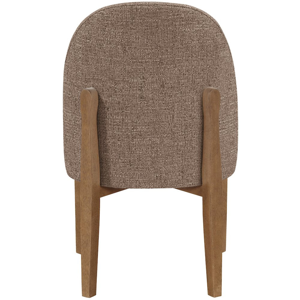 Torino Brown Fabric Upholstered Dining Chair, Set of 2