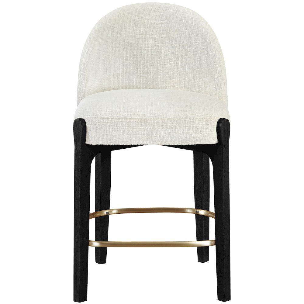 Torino Cream Fabric Upholstered Counter Stool, Set of 2