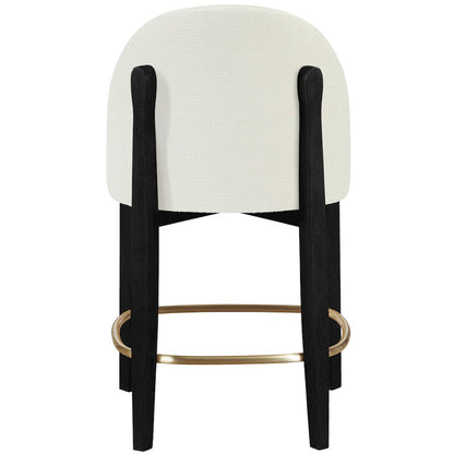 Torino Cream Fabric Upholstered Counter Stool, Set of 2