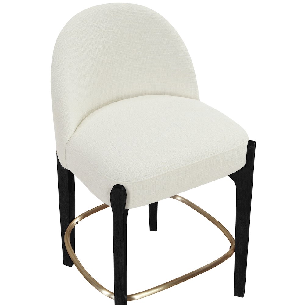 Torino Cream Fabric Upholstered Counter Stool, Set of 2