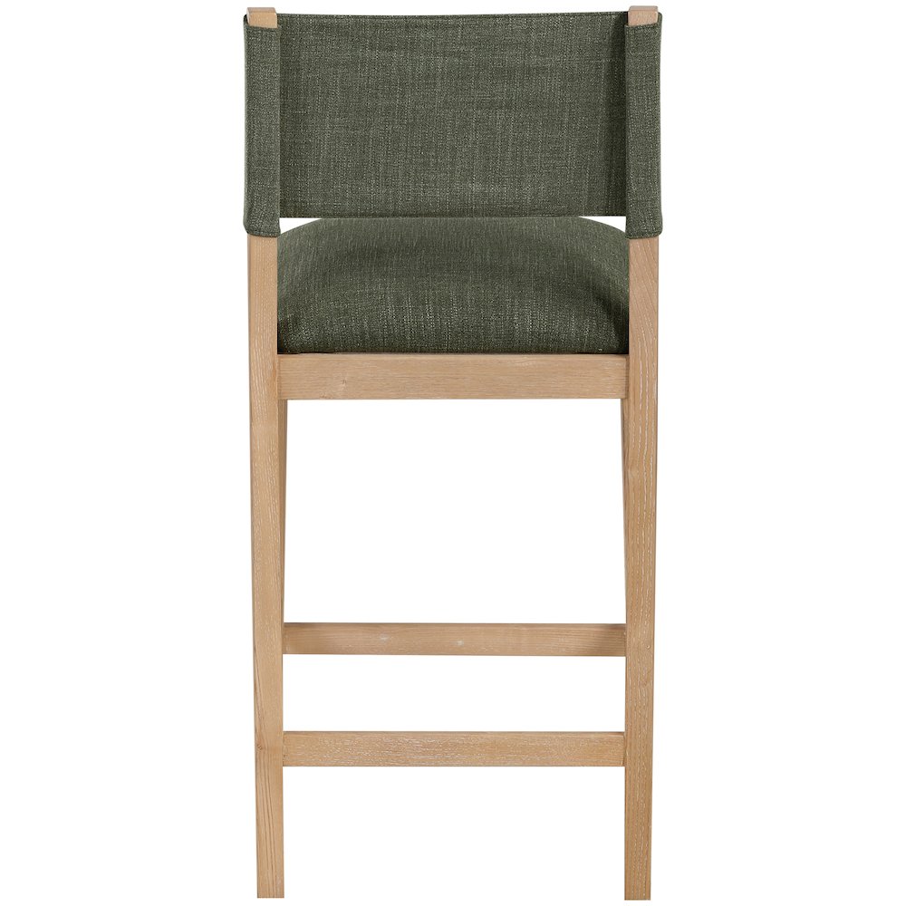Avon Olive Linen Textured Performance Fabric Upholstered Counter Stool