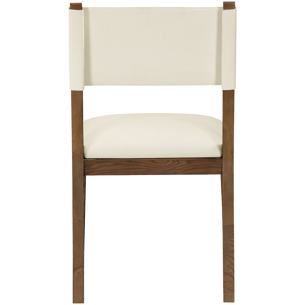 Avon Cream Vegan Leather Dining Side Chair, Set of 2