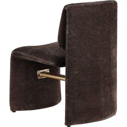 Slique Brown Fabric Upholstered Dining Chair