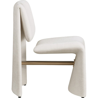 Slique Cream Fabric Upholstered Dining Chair