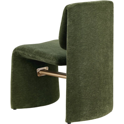Slique Green Fabric Upholstered Dining Chair