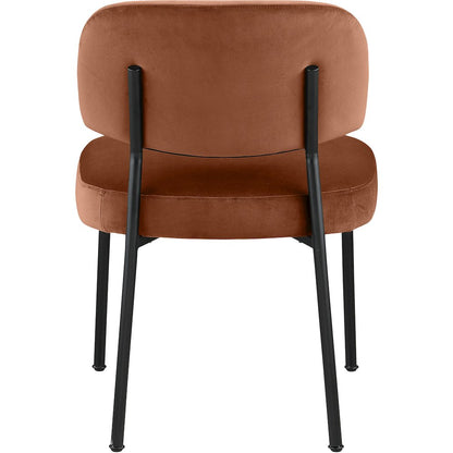 Zarelle Cognac Performance Fabric Upholstered Dining Chair, Set of 2
