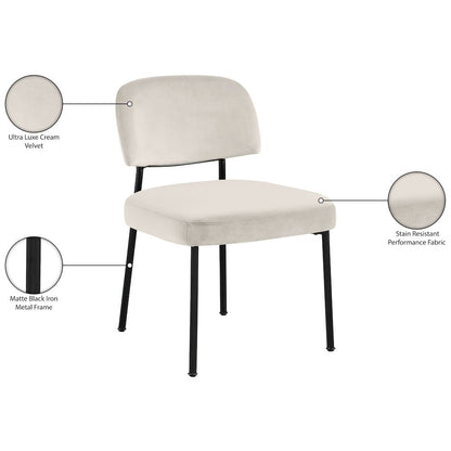 Zarelle Cream Performance Fabric Upholstered Dining Chair, Set of 2