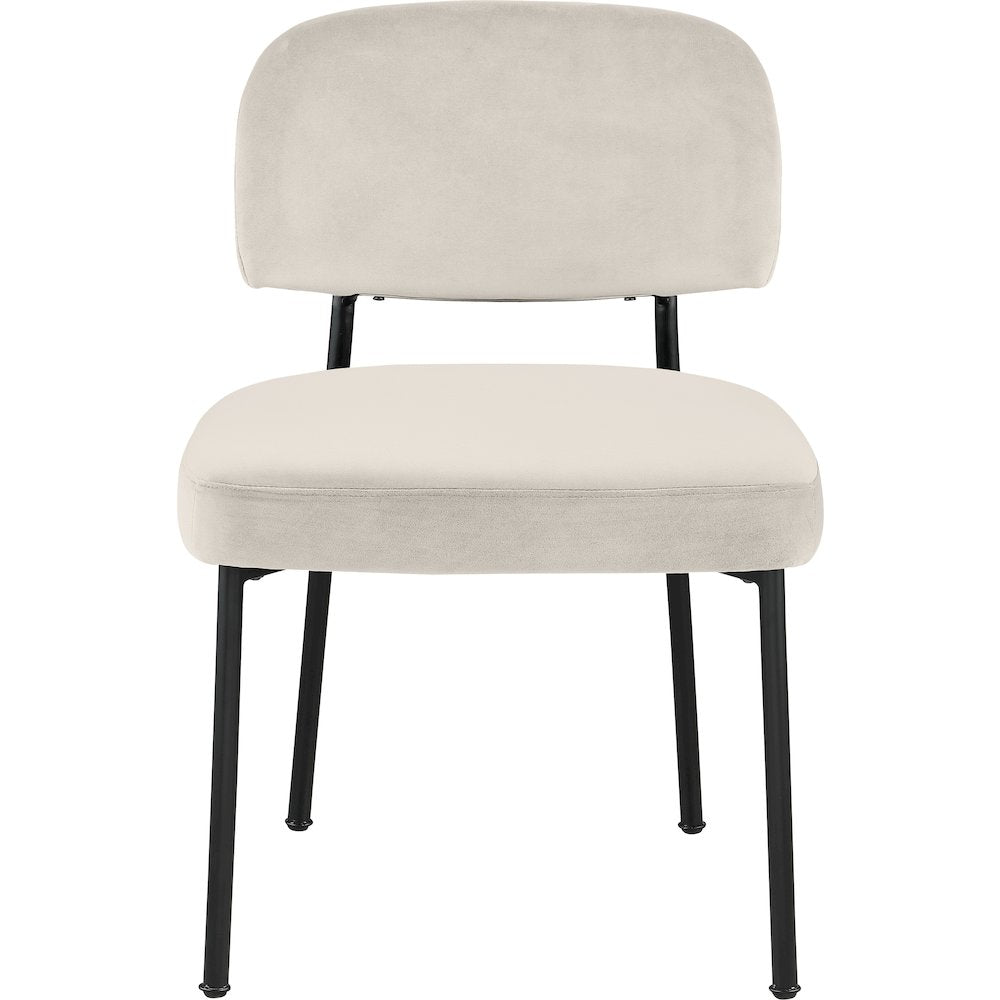 Zarelle Cream Performance Fabric Upholstered Dining Chair, Set of 2