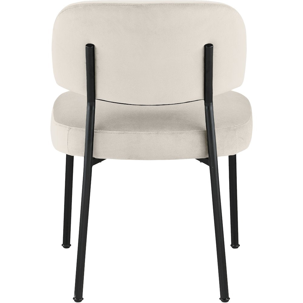 Zarelle Cream Performance Fabric Upholstered Dining Chair, Set of 2