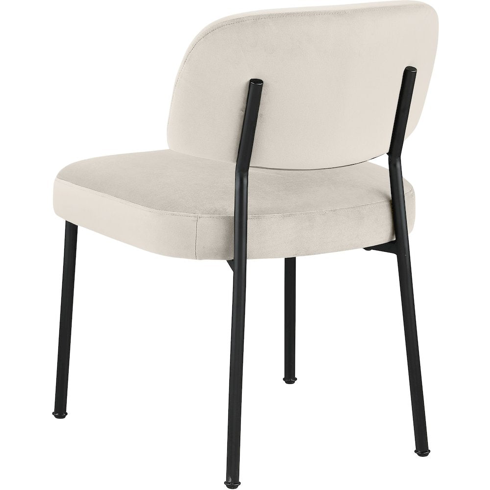Zarelle Cream Performance Fabric Upholstered Dining Chair, Set of 2