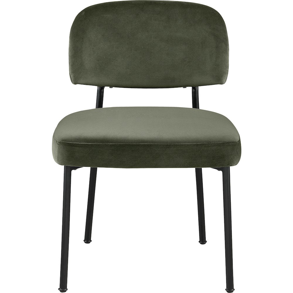 Zarelle Green Performance Fabric Upholstered Dining Chair, Set of 2