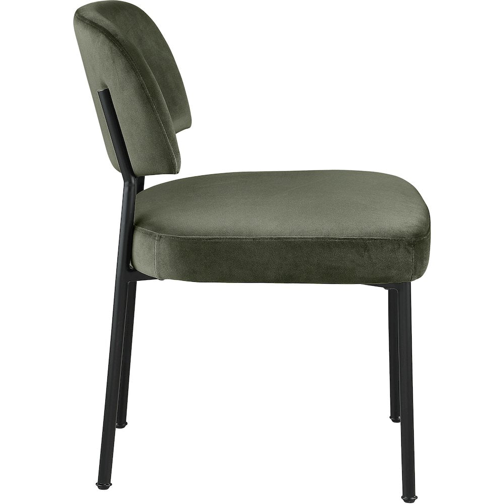 Zarelle Green Performance Fabric Upholstered Dining Chair, Set of 2