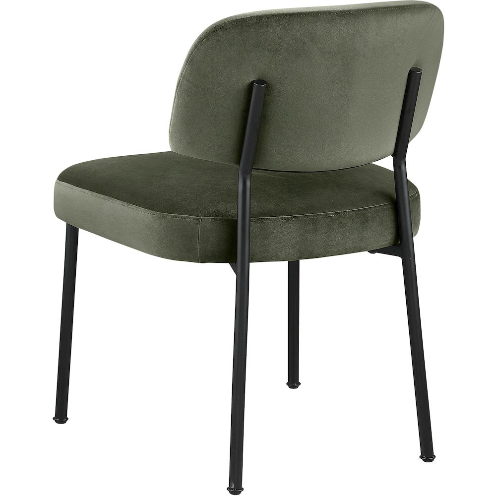Zarelle Green Performance Fabric Upholstered Dining Chair, Set of 2