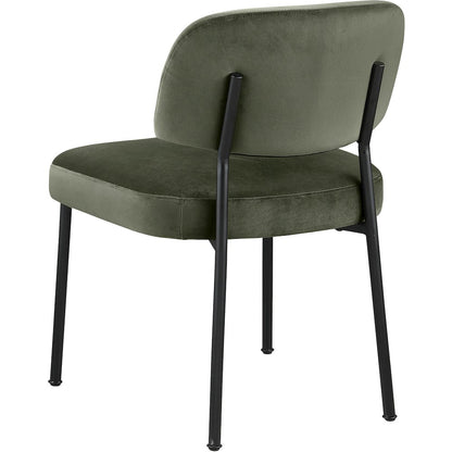 Zarelle Green Performance Fabric Upholstered Dining Chair, Set of 2