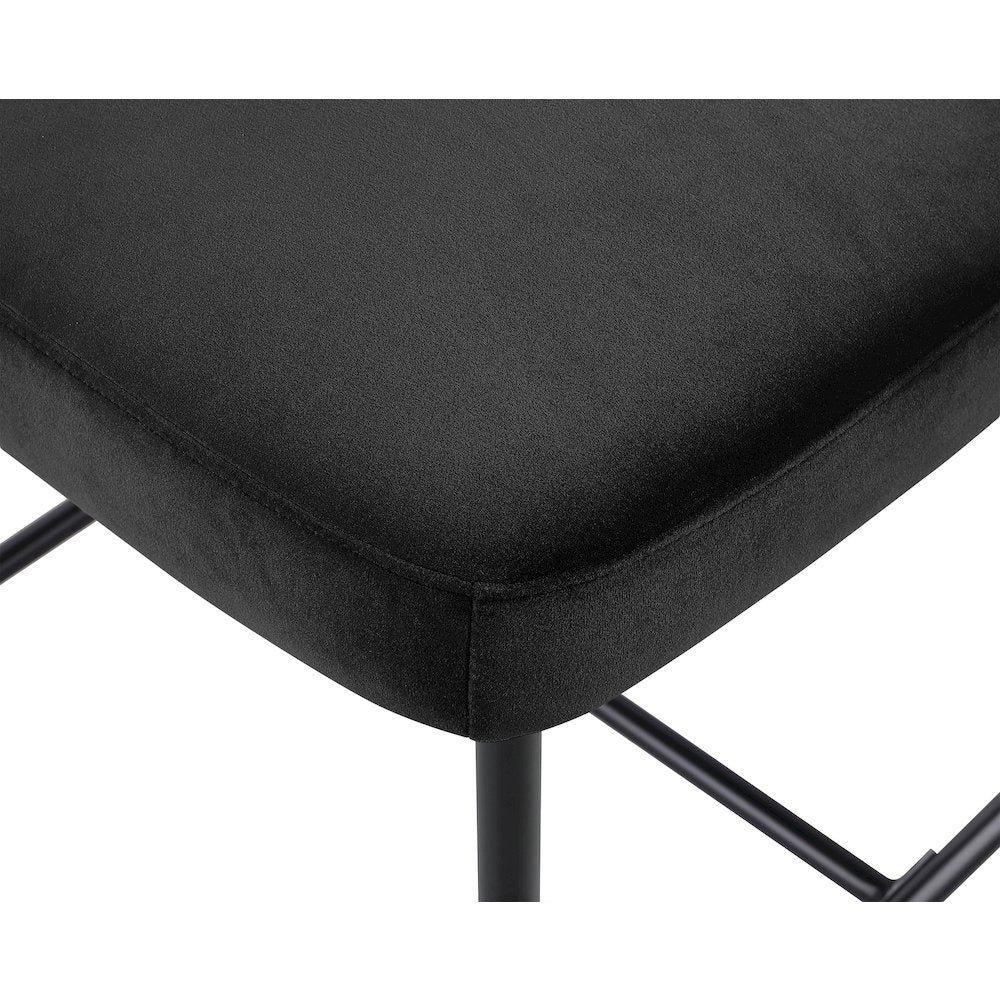 Zarelle Black Performance Fabric Upholstered Counter Stool, Set of 2