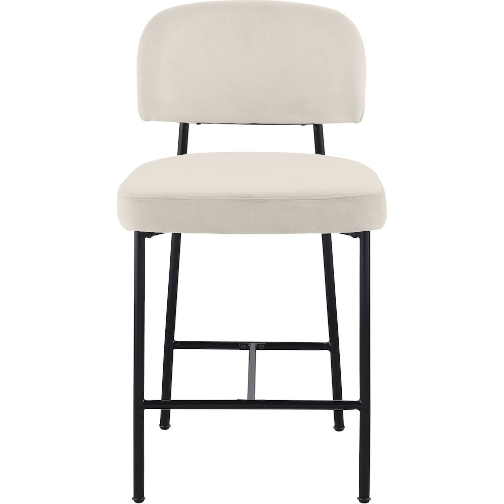 Zarelle Cream Performance Fabric Upholstered Counter Stool, Set of 2