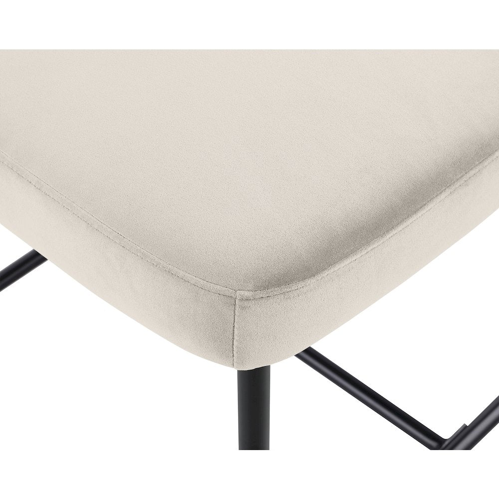 Zarelle Cream Performance Fabric Upholstered Counter Stool, Set of 2