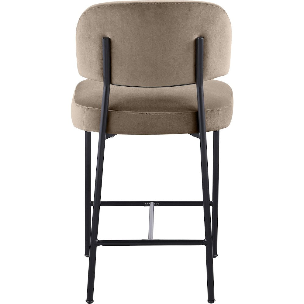 Zarelle Taupe Performance Fabric Upholstered Counter Stool, Set of 2