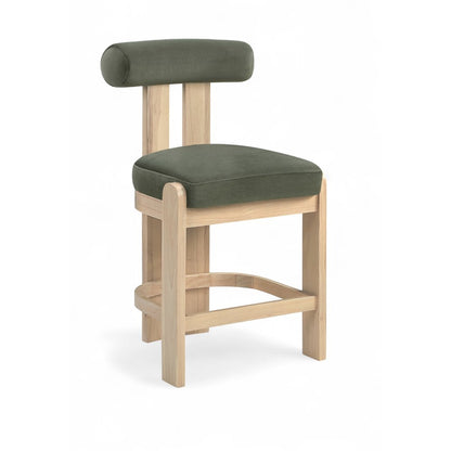 Arienzo Green Velvet Performance Fabric Upholstered Counter Stool, Set of 2