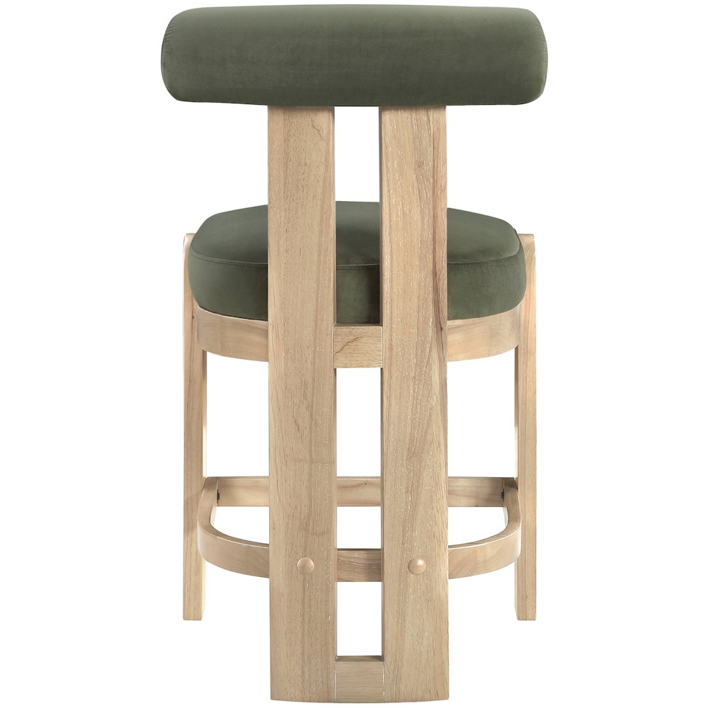 Arienzo Green Velvet Performance Fabric Upholstered Counter Stool, Set of 2